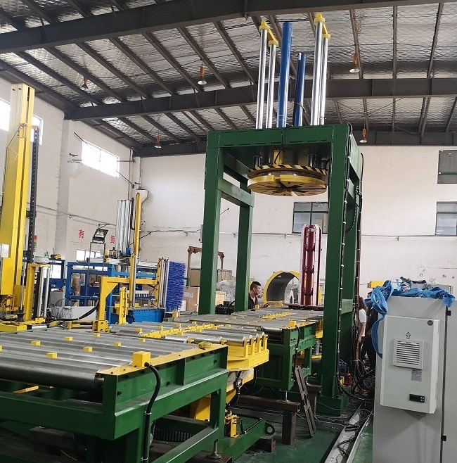 Automatic Wire Coil Compacting and Strapping System