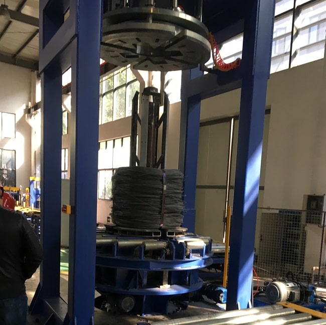 Automatic Steel Wire Coil Compactor and Strapping Machine - Thumbnail 3