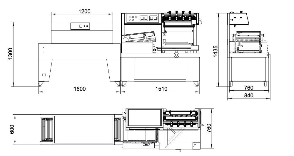 FP-400LA+SH-450C L-Bar Sealing and Shrinking Machine - Thumbnail 3