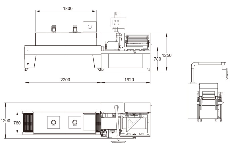 MO-350 Fully Automatic Side Sealer Shrinking Machine - Thumbnail 3