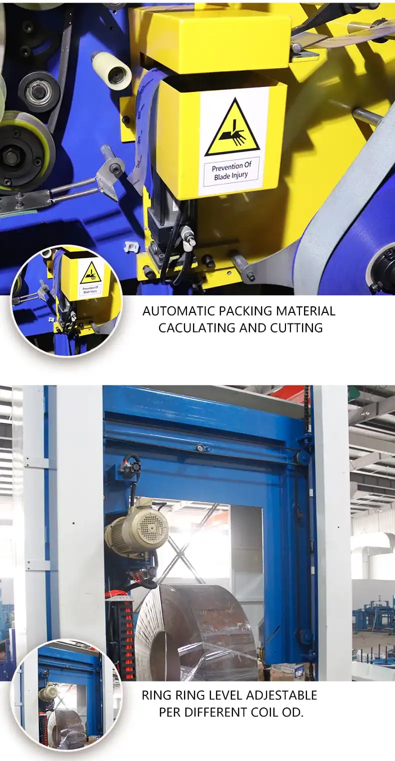 Industrial Aluminum Coil Paper Wrapping System with Integrated Transport Trolley - Thumbnail 4