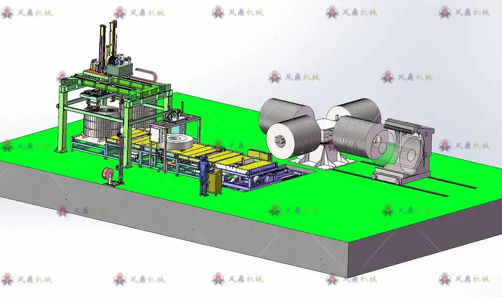 Automated Copper Coil Strapping & Packing Line