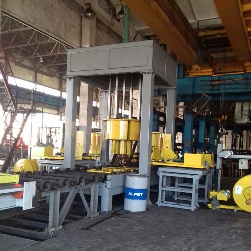 Automatic Wire Coil Compacting and Strapping System